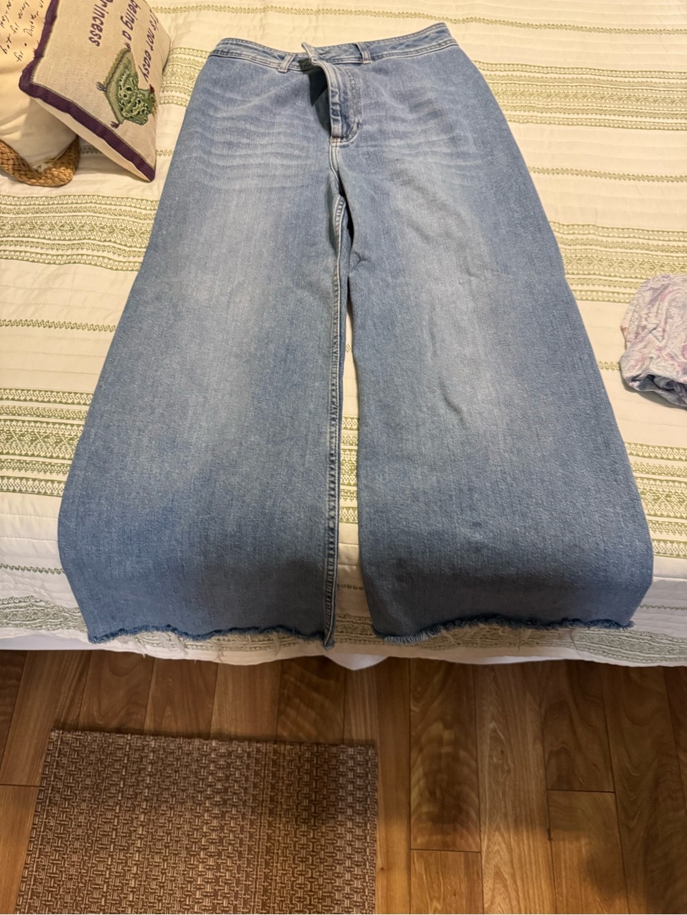 ANTONIO MELANI Light Wash Wide-Leg High-Rise Jeans